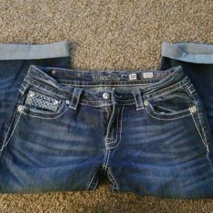 Miss Me Signature Cuffed Capri Pants